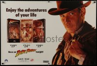 9w203 RAIDERS OF THE LOST ARK/INDIANA JONES & THE TEMPLE OF DOOM/INDIANA JONES & THE LAST CRUSAD 27x40 video poster 1989 Ford!