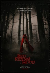9w847 RED RIDING HOOD teaser DS 1sh 2011 Amanda Seyfried, believe the legend, beware the wolf!