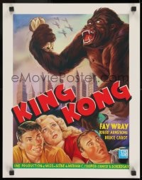 9w173 KING KONG 16x20 REPRO poster 1990s Fay Wray, Robert Armstrong & the giant ape!