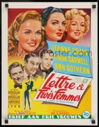9w174 LETTER TO THREE WIVES 15x20 REPRO poster 1990s Crain, Darnell, Sothern, Douglas!