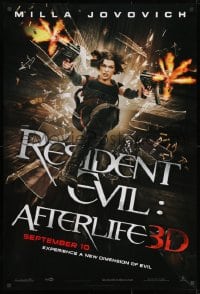 9w851 RESIDENT EVIL: AFTERLIFE teaser 1sh 2010 sexy Milla Jovovich returns in 3-D!