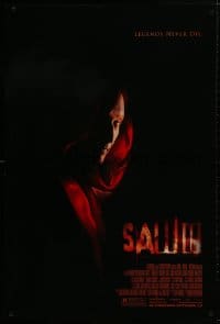 9w869 SAW III advance DS 1sh 2006 Tobin Bell as Jigsaw w/ red cloak, his blood is in the printing!