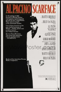 9w872 SCARFACE 1sh 1983 Al Pacino as Tony Montana, Brian De Palma, Oliver Stone!
