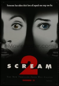9w877 SCREAM 2 teaser 1sh 1997 Wes Craven directed, Neve Campbell, Courteney Cox