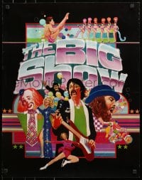 9w282 BIG SHOW 22x28 special poster 1980s Angelini art of Paul McCartney, Mangioni and more!