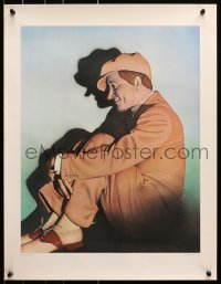 9w059 BILL NELSON signed #606/750 19x28 art print 1980s by the artist, art of man sitting!