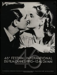 9w092 CANNES FILM FESTIVAL 1993 24x32 French film festival poster 1993 Grant/Bergman in Notorious!