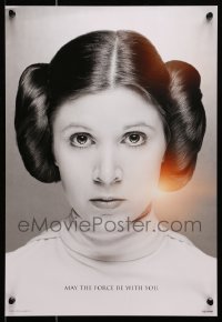9w292 CARRIE FISHER 1326/8000 13x19 special poster 2017 close-up as Princess Leia from Star Wars!