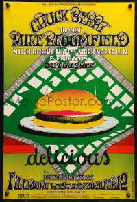9w009 CHUCK BERRY/MIKE BLOOMFIELD/NICK GRAVENITES/MARK NAFTALIN/INITIAL SHOCK 14x21 music 1968