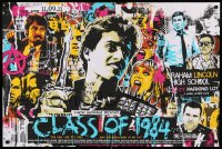 9w061 CLASS OF 1984 signed #45/84 24x36 art print R2011 by James Rheem Davis, art of bad punk teens!