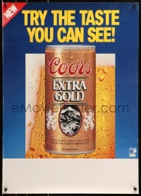 9w099 COORS 20x28 advertising poster 1986 cool can image, try the taste you can see!