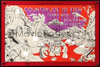 9w014 COUNTRY JOE & THE FISH/TERRY REID/SEATRAIN 14x21 music poster 1968 Lee Conklin, 1st printing!