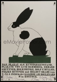 9w119 DAS PLAKAT ALS KUNSTGEGENSTAND signed #27/100 27x39 East German art exhibition 1980 by Brade!