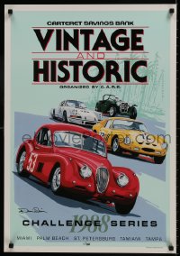 9w062 DENNIS SIMON signed #1/300 21x30 art print 1988 by the artist, great art of vintage cars!