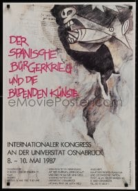 9w120 DER SPANISCHE BURGERKRIEG UND DIE BILDENDEN KUNSTE 23x33 German art exhibition 1987 Schliehe!
