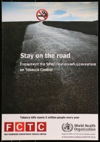 9w330 FCTC 19x28 special poster 2000s the dangers of tobacco, World Health Organization!