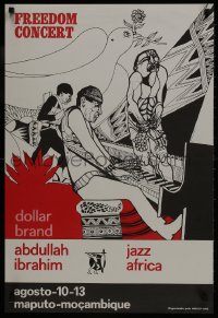 9w151 FREEDOM CONCERT 21x30 South African music poster 1982 jazz pianist Abdullah Ibrahim!