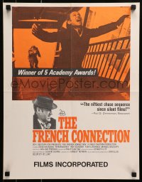 9w334 FRENCH CONNECTION 17x22 special poster R1970s Gene Hackman in movie chase climax, Friedkin!