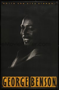 9w152 GEORGE BENSON 23x35 music poster 1986 While the City Sleeps, great close-up portrait!