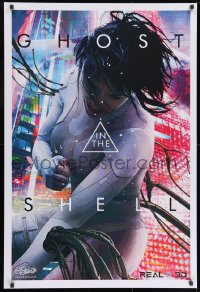 9w336 GHOST IN THE SHELL 27x40 special poster 2017 completely different image of Johanson as Major!