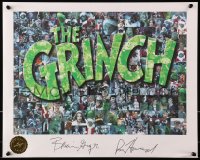 9w341 GRINCH foil 16x20 special poster 2000 Jim Carrey, Howard, Dr. Seuss' classic Christmas story!