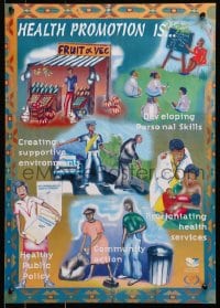 9w344 HEALTH PROMOTION IS 17x24 African poster 2000s many different ways to improve your health!