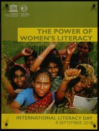 9w354 INTERNATIONAL LITERACY DAY 24x32 special poster 2010 an image of several smiling women!