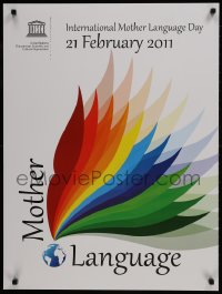 9w356 INTERNATIONAL MOTHER LANGUAGE DAY 24x32 special poster 2011 really cool and colorful art!