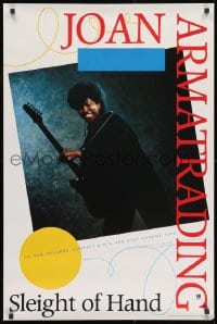 9w155 JOAN ARMATRADING 24x36 music poster 1986 Sleight of Hand, great image playing guitar!