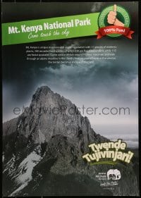 9w372 KENYA WILDLIFE SERVICE 17x24 Kenyan special poster 1990s Mt. Kenya National Park!
