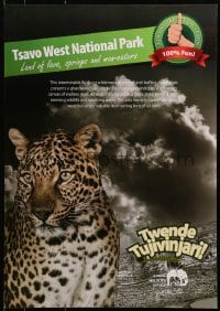 9w374 KENYA WILDLIFE SERVICE 17x24 Kenyan special poster 1990s Tsavo West National Park!