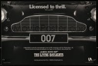 9w390 LIVING DAYLIGHTS 12x18 special poster 1986 great image of classic Aston Martin car grill!