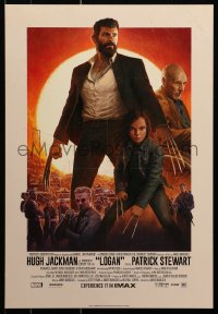 9w221 LOGAN IMAX mini poster 2017 Jackman in the title role as Wolverine, claws out, top cast!