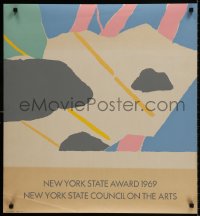 9w406 NEW YORK STATE AWARD 1969 26x29 special poster 1969 abstract art by Kenzo Okada!