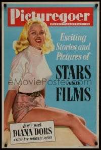 9w420 PICTUREGOER 20x30 English special poster 1950s great image of sexy Diana Dors!