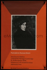 9w138 PORTRAITS BY DUNCAN GRANT 20x30 English museum/art exhibition 1969 portrait the artist!
