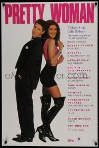 9w158 PRETTY WOMAN 24x36 music poster 1990 prostitute Julia Roberts loves wealthy Richard Gere!