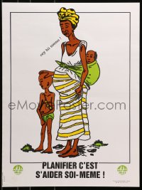 9w428 PROJET SANTE FAMILIALE 2 child style 18x24 Senegalese special poster 1990s family health!