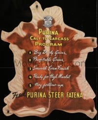 9w106 PURINA CALF TO CARCASS PROGRAM 25x30 advertising poster 1942 benefits of this product!
