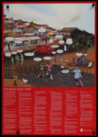 9w433 RIGHTS OF THE CHILD 24x33 African poster 1989 great art of children with a better future!