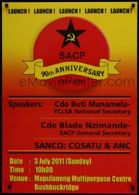 9w439 SACP 24x33 South African special poster 2011 South African Communist Party, 90th anniversary!
