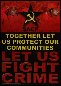 9w438 SACP 24x33 South African special poster 2010s South African Communist Party, together!