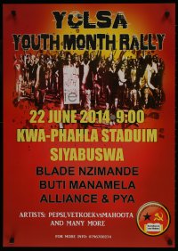 9w440 SACP 24x33 South African special poster 2014 YCLSA - Young Communist League!