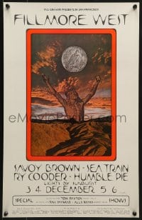 9w026 SAVOY BROWN/SEATRAIN/RY COODER/HUMBLE PIE 14x22 music poster 1970 artwork by David Singer!