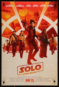 9w225 SOLO 2-sided mini poster 2018 A Star Wars Story, Howard, cast images on both sides!