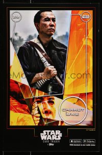 9w456 STAR WARS CARD TRADER 11x17 special poster 2015 close-up of Donny Yen as Chirrut Imwe!