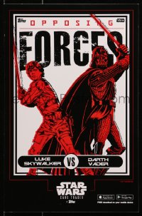 9w457 STAR WARS CARD TRADER 11x17 special poster 2015 Luke vs. Darth Vader, the opposing forces!