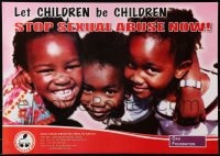 9w463 STOP SEXUAL ABUSE NOW 17x24 Kenyan special poster 2000s end child prostitution in Kenya!