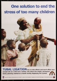 9w476 TUBAL LITIGATION 17x24 African poster 1990s family planning, woman with many children!