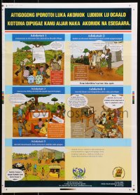 9w482 UNFFE 2-sided printer's test 18x25 Ugandan special poster 2015 farmer's united!